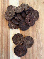 Crunchy bison dog treats made with bison pumpkin and blueberry