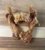 Single-ingredient bison tendon dog chew with a tough texture for dental health