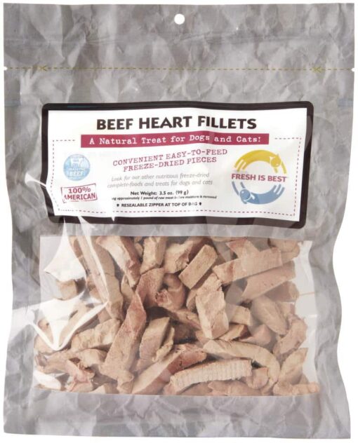 All-natural freeze-dried beef heart for dogs, grain-free single-ingredient treat