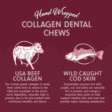 Load image into Gallery viewer, Icelandic+ Beef Collagen Dental Chews Cod Skin 4&quot;