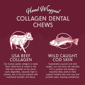 Icelandic+ Beef Collagen Dental Chews Cod Skin 4"