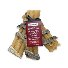 Load image into Gallery viewer, Icelandic+ Beef Collagen Dental Chews Cod Skin 4&quot;