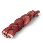 6 inch braided bully stick for dogs made from 100% beef pizzle