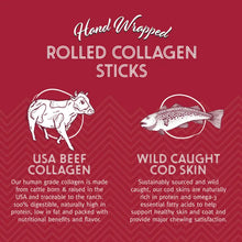 Load image into Gallery viewer, Icelandic+ Beef Collagen Rolled Stick Cod Skin 8&quot;