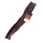 A packaged bison trachea treat for dogs displayed against a white background.