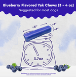 Himalayan yak dog chew with blueberry flavor – limited ingredient and lactose-free
