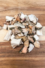 100% freeze-dried trout dog treats with natural omega-3s for healthy skin and coat