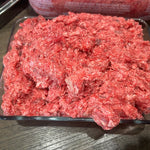 Complete and balanced raw beef dog food made with muscle meat tripe bone and organs