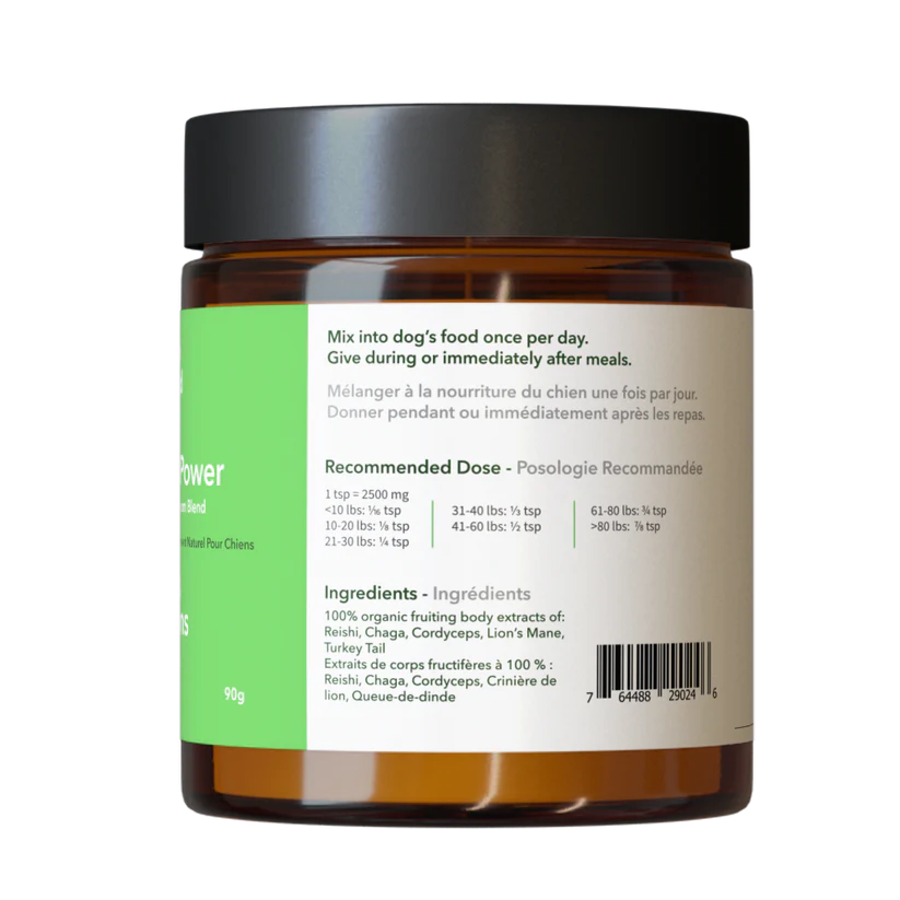 North Hound Life Mushroom Power (new name for Mushroom Superblend) – Multi-Mushroom Immune Support Supplement for Dogs