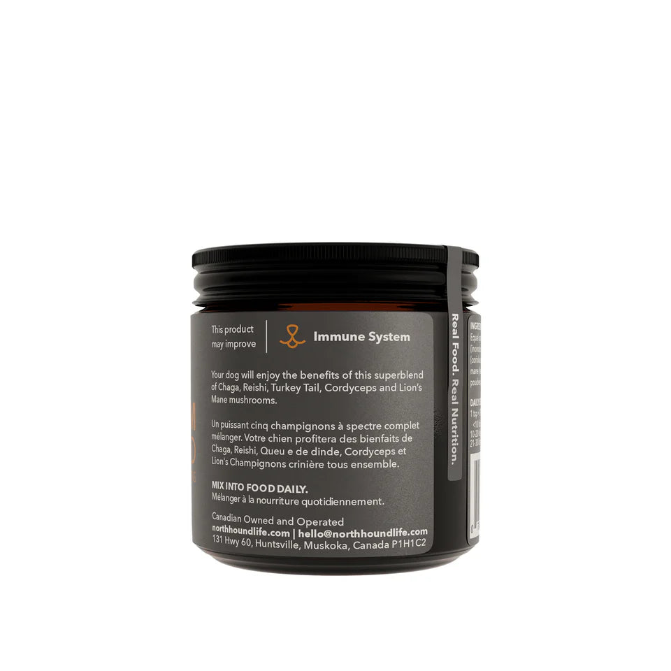 North Hound Life Mushroom Superblend – Multi-Mushroom Immune Support Supplement for Dogs