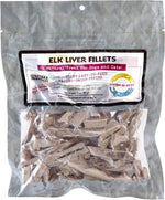 "Freeze-dried elk liver dog treats, single-ingredient natural high-protein snack.