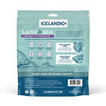Icelandic+ cod skin and freeze-dried lamb dog treats, natural high-protein food topper.