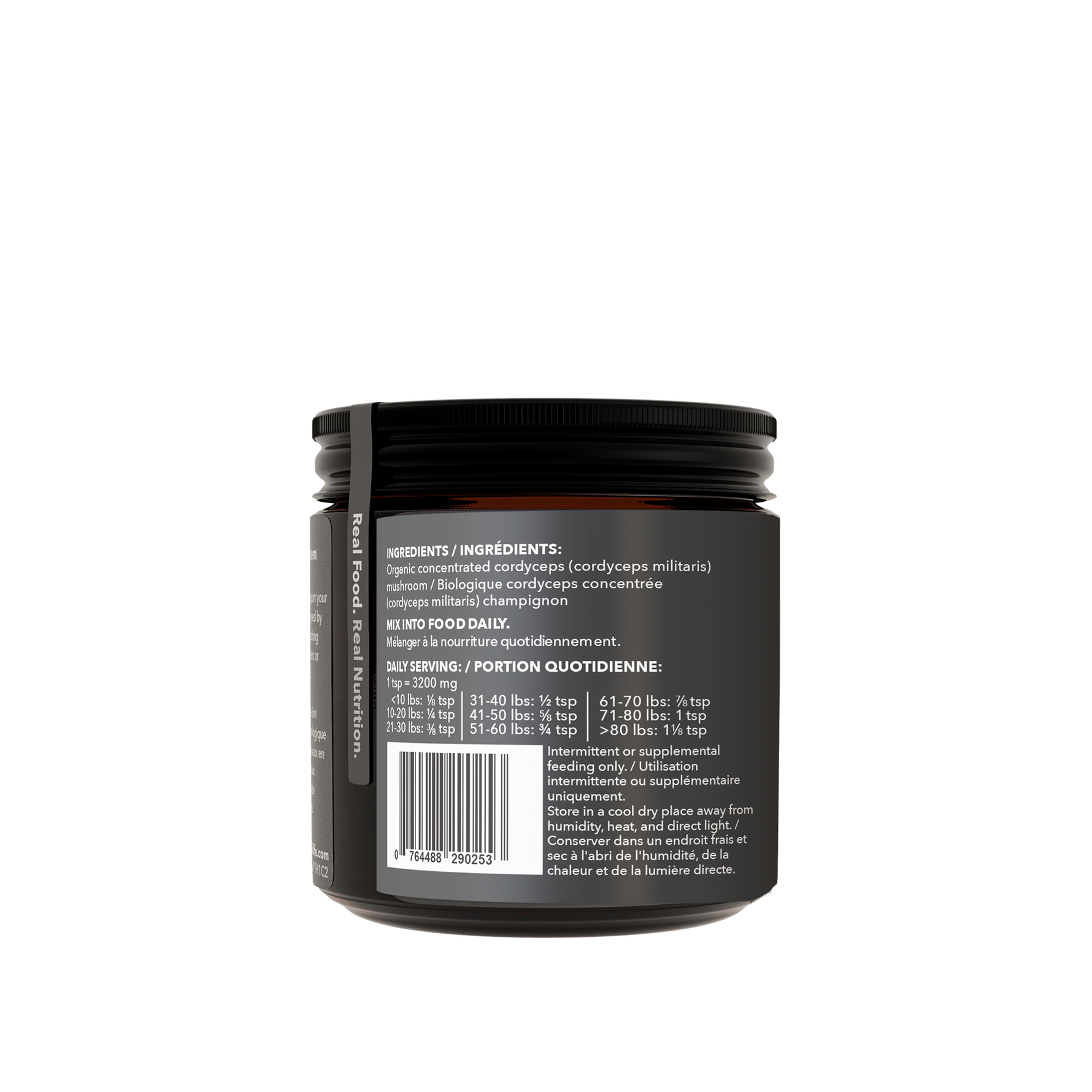 North Hound Life Cordyceps powder for dogs to boost endurance, energy, and wellness.