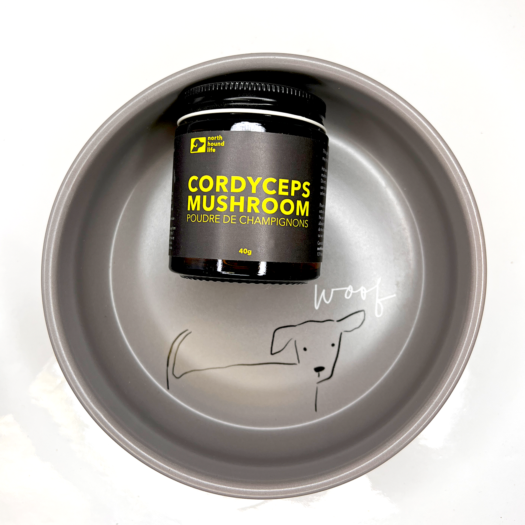 Cordyceps mushroom dog supplement by North Hound Life for stamina and immune support.