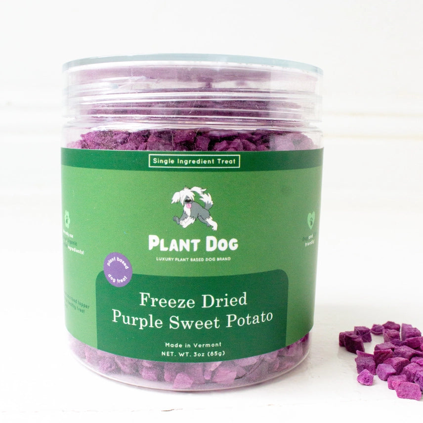 Plant Dog purple sweet potato dog treats, vegan grain-free healthy snack for dogs