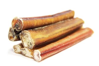 6-inch bully stick chew for medium dogs, high-protein and fully digestible