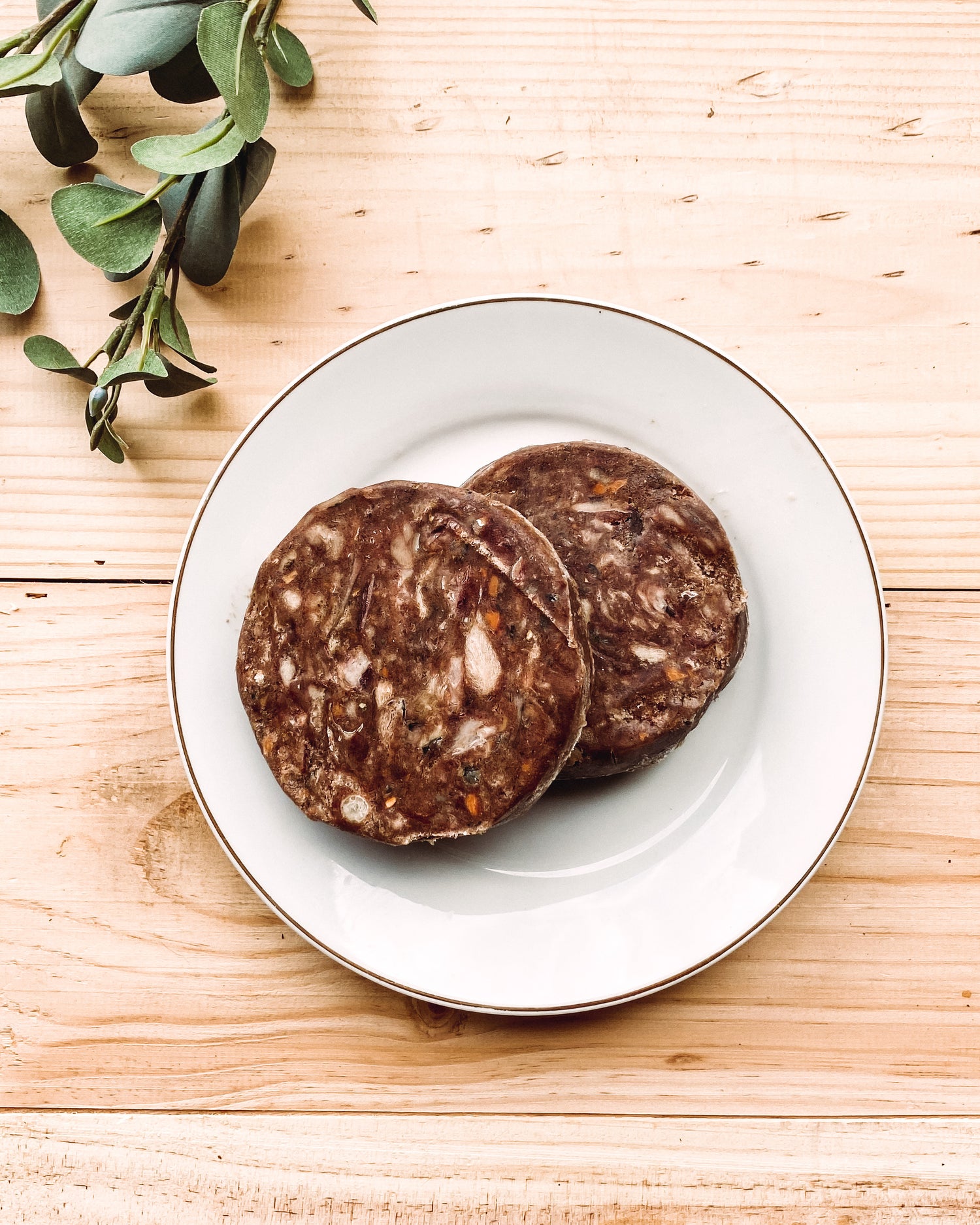 Frozen raw dog food with mackerel, high omega-3s and all-natural complete diet for dogs.